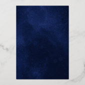 Celestial Night Sky Folie Uitnodiging - Back Kaart (Achterkant)