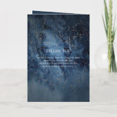 Celestial Night Sky | Gold Folded Wedding Program Programma (Achterkant)