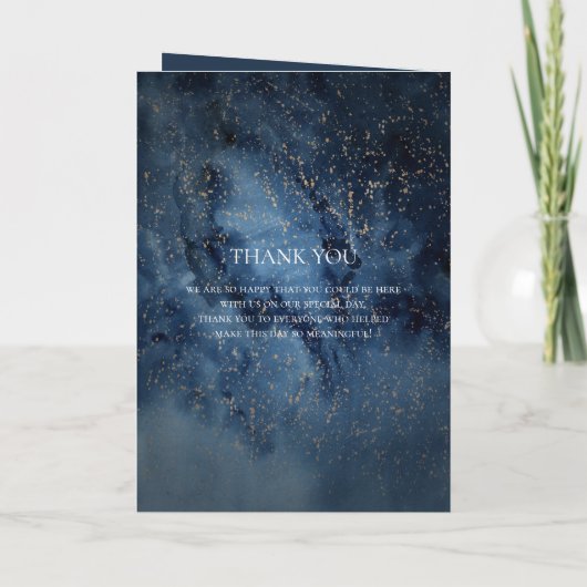 Celestial Night Sky | Gold Folded Wedding Program Programma (Achterkant)