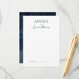 Celestial Night Sky   Gold Weddenvice-kaart Advieskaart