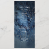 Celestial Night Sky | Gold Wedding-programma Programma (Voorkant)