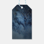 Celestial Night Sky | Labels met gouden weddenscha Cadeaulabel (Achterkant)