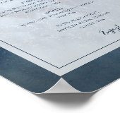 Celestial Night Sky met Lijst Drink Menu Sign. Poster (Hoek)