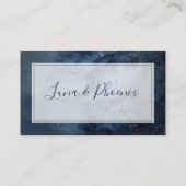 Celestial Night Sky met Lijst Flat Wedding Plaatskaartje (Achterkant)