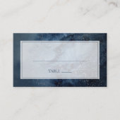 Celestial Night Sky met Lijst Flat Wedding Plaatskaartje (Voorkant)