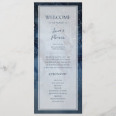 Celestial Night Sky met Lijst Wedding Programme Programma (Voorkant)