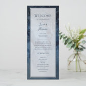 Celestial Night Sky met Lijst Wedding Programme Programma (Staand voorkant)