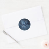Celestial Night Sky | Silver Envelope-afdichtingen Ronde Sticker (Envelop)