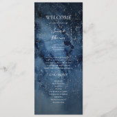 Celestial Night Sky | Silver Wedding Programme Programma (Voorkant)
