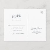 Celestial Night Sky | Zilverweddenschap RSVP-Brief Briefkaart (Achterkant)