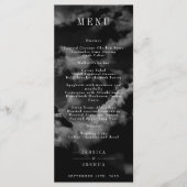Celestial Night Sky Zwart Bruiloft Diner Menu (Voorkant)