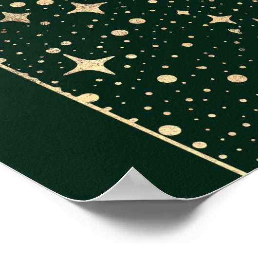 Celestial Night Stars Bruiloft Welkomstbord Poster (Hoek)