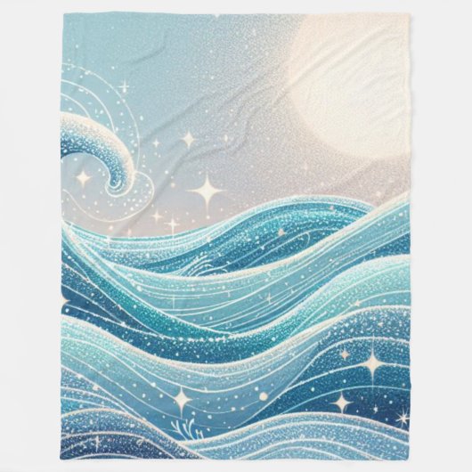 Celestial Ocean Dreams Fleece Deken (Voorkant)