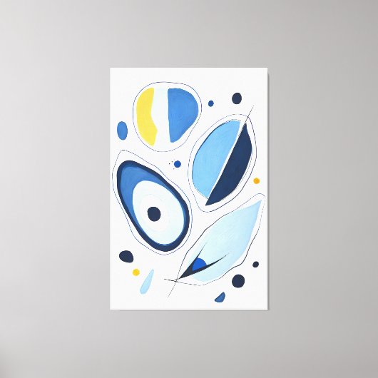 Celestial Orb Odyssey Abstract Canvas Afdruk (Voorkant)