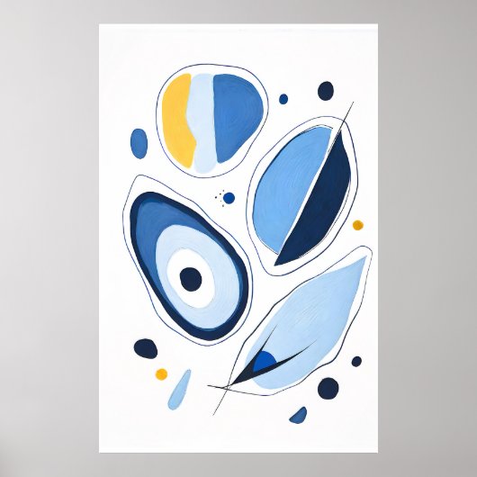 Celestial Orb Odyssey Abstract Poster (Voorkant)
