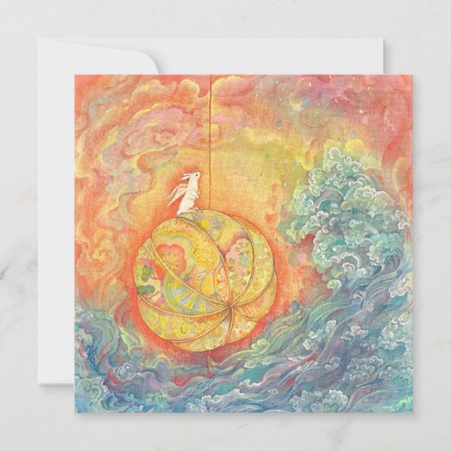 Celestial Orb: Winged Hare on Silken Brocade (Voorkant)