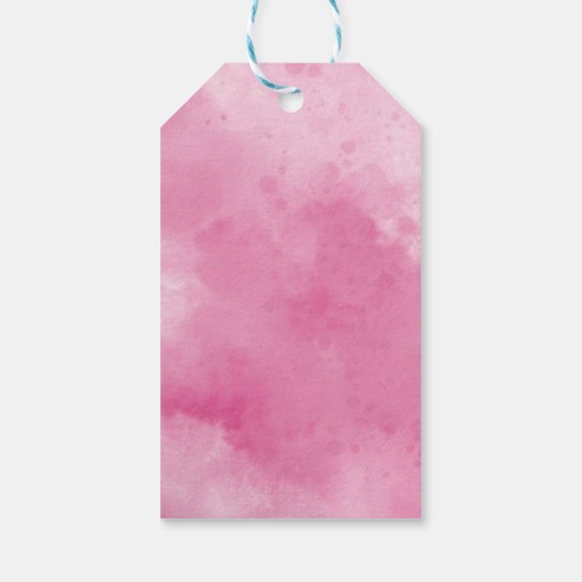 Celestial Outer Space Roze Galaxy Verjaardagsgunst Cadeaulabel (Achterkant)