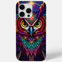 Celestial Owl Art: Starry Galaxy Cosmos iPhone 15 Pro Max Hoesje