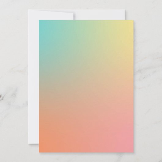 Celestial Pastel Rainbow Gradient Boho Script Kaart (Achterkant)