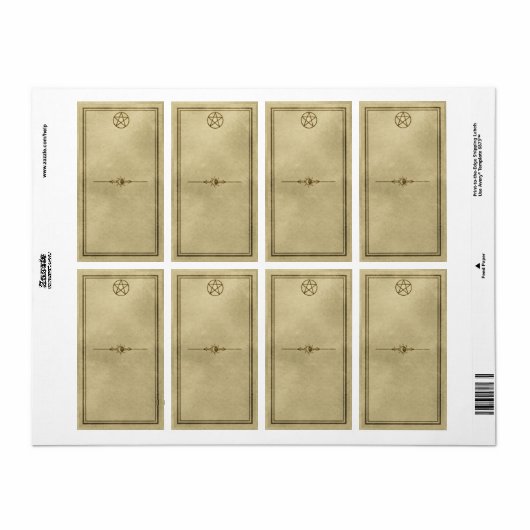 Celestial Pentacle Apothecary Jar Labels (Full Sheet)