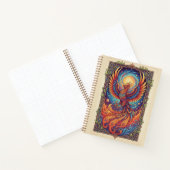 Celestial Phoenix Rebirth Zen tangle Galaxy Notitieboek (Binnen)