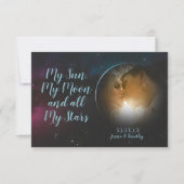 Celestial Photo Thank You Cards Save The Date (Voorkant)