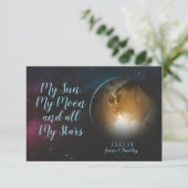 Celestial Photo Thank You Cards Save The Date (Staand voorkant)