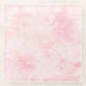 Celestial Pink Nebula Glass Onderzetter (Voorkant)