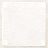 Celestial Pink Nebula Glass Onderzetter (Achterkant)