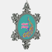 celestial plumage tin sneeuwvlok ornament (Links)