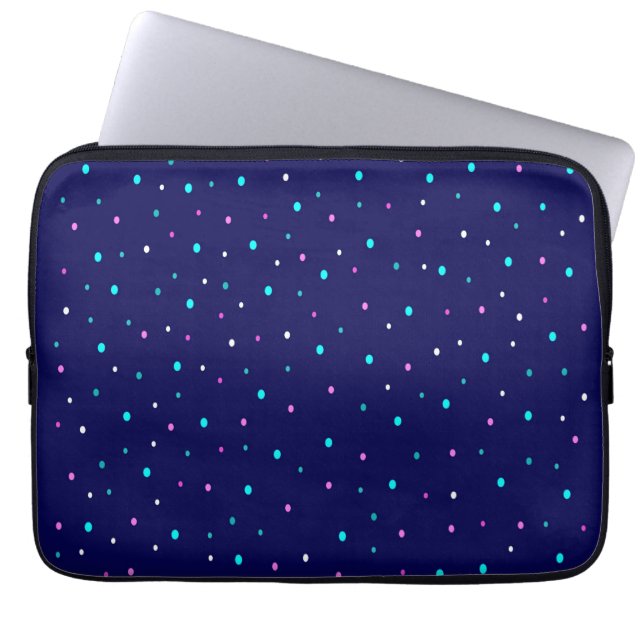 Celestial Polka Dots Laptop Sleeve (Voorkant)