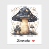 Celestial Psychedelic Mushroom Waterverf Artwork Sticker (Vel)