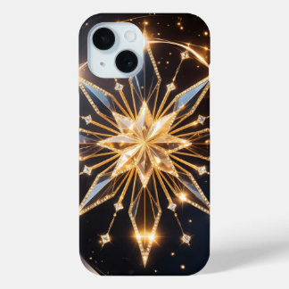 Celestial Radiance Golden Starburst Phone Case