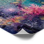 Celestial Rain: Een interstellair koraal Dreamscap Poster (Hoek)