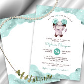 Celestial Ram Astrologie teken Mint Baby shower Kaart