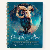 Celestial Ram Zodiac Etherische Fantasie Ram Notitieboek (Voorkant)