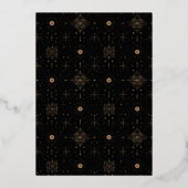 Celestial Romance Wedding Folie Uitnodiging (Achterkant)