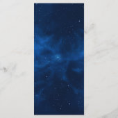 Celestial Romantic Blue Galaxy Night Sky Menu (Achterkant)