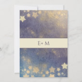 Celestial romantic moon and sterren calligraphy Go Kaart (Achterkant)