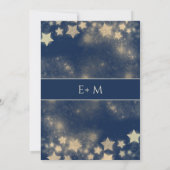 Celestial romantic moon and sterren calligraphy Go Kaart (Achterkant)