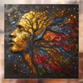 Celestial Roots of Life Poster Window Cling Raamsticker (Vel 2)