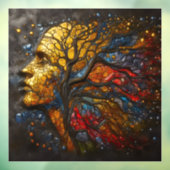 Celestial Roots of Life Poster Window Cling Raamsticker (Vel 3)