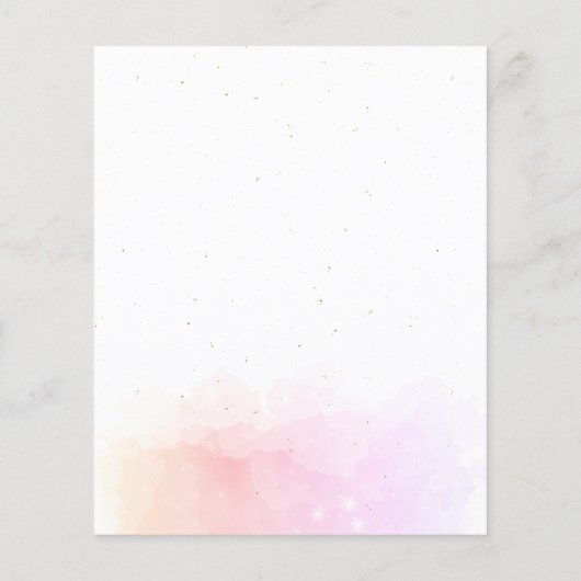 Celestial Roze Monogram Yoga Instructeur QR Code Flyer (Achterkant)