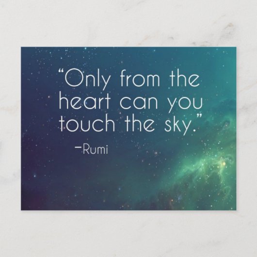 Celestial Rumi Quote Briefkaart (Voorkant)