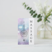 *~* Celestial Sacred Geometry Massage Nirvana Visitekaartje (Staand voorkant)
