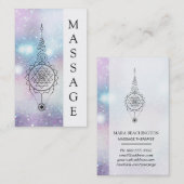 *~* Celestial Sacred Geometry Massage Nirvana Visitekaartje (Voorkant / Achterkant)