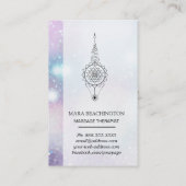 *~* Celestial Sacred Geometry Massage Nirvana Visitekaartje (Achterkant)