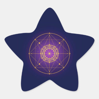Celestial Sacred Mandala – Mystic Geometry Ster Sticker