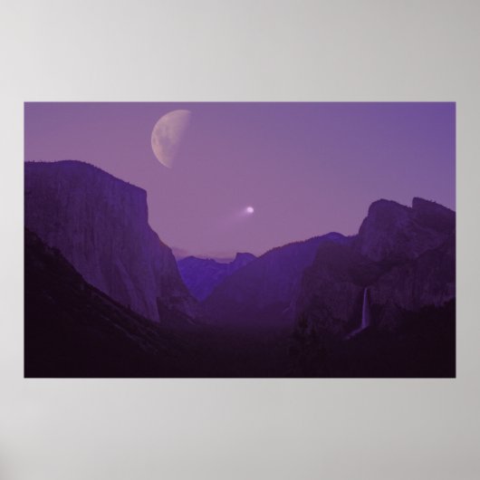 Celestial Sailing poster Yosemite valdusk Moon (Voorkant)
