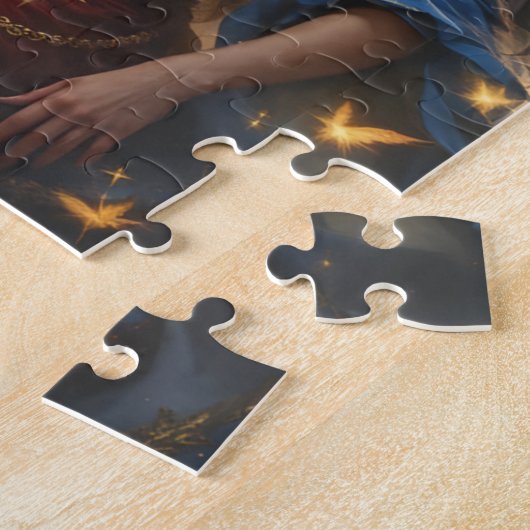 Celestial Sentinel – Engel van de Dageraad en Godd Legpuzzel (Zijkant)